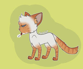 A colorpoint cat with orange legs, ears, face, and tail. There are stripes on each orange section. Their eyes are closed and they're sticking their tongue out.